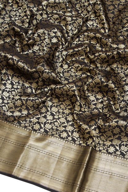 Taranga Kanchi Silk Brocade Black Saree