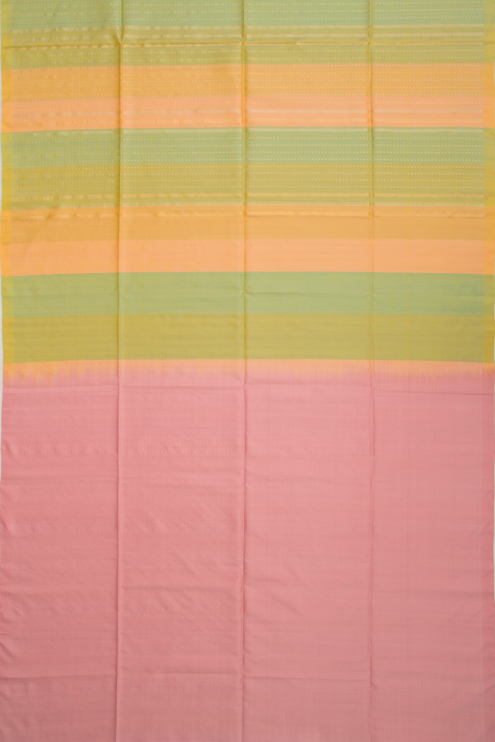 Coimbatore Silk Vertical Lines Pastel Green Saree