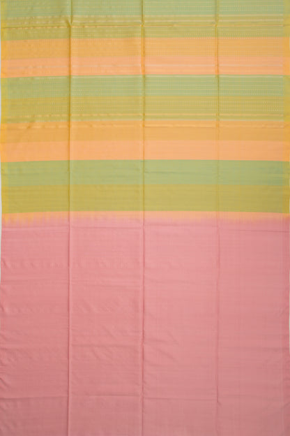 Coimbatore Silk Vertical Lines Pastel Green Saree
