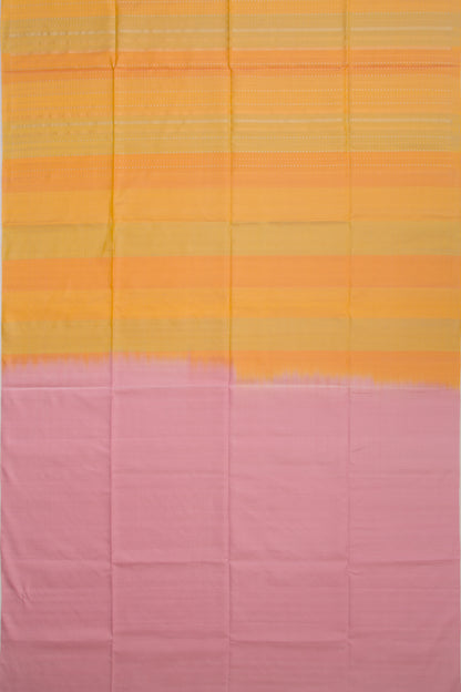 Coimbatore Silk Vertical Lines Yellow Saree