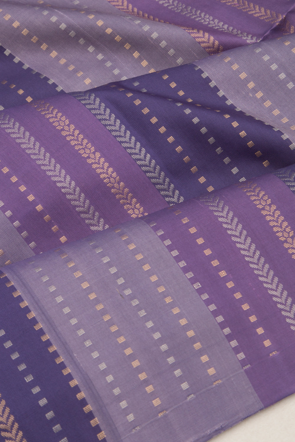 Coimbatore Silk Vertical Lines Grey Saree