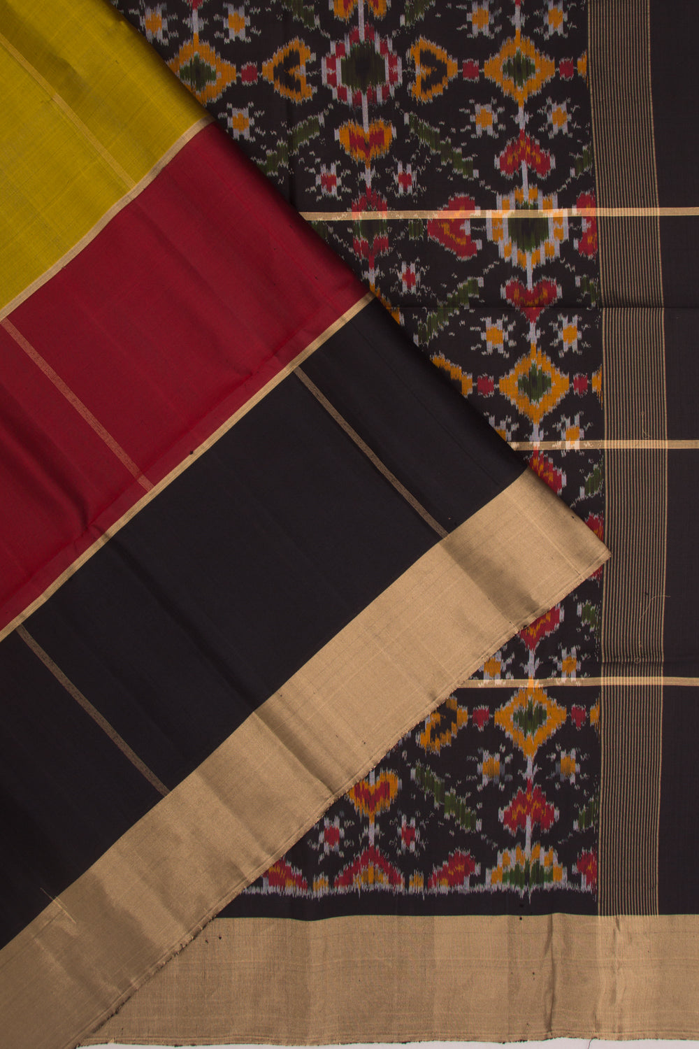 Coimbatore Silk Ikat Black Saree