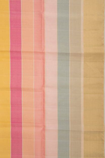Coimbatore Soft Silk Horizontal Lines Multicolor Saree