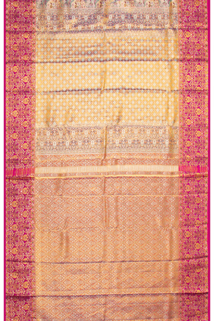 Taranga Kanchi Silk Tissue Brocade Blue Saree