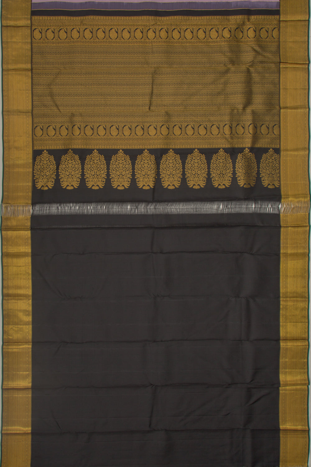Kanchipuram Silk Butta Lavender Saree