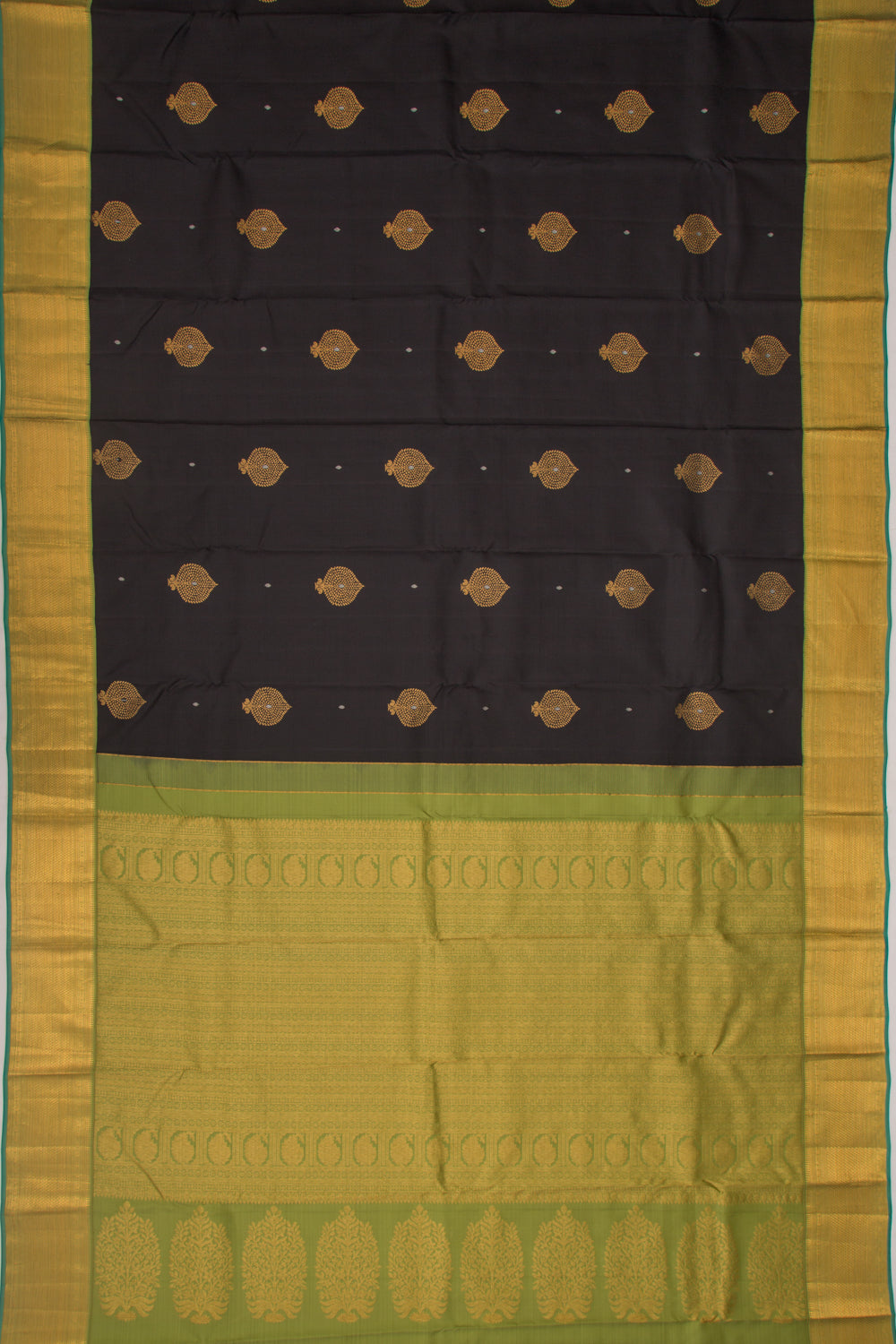 Kanchipuram Silk Butta Black Saree