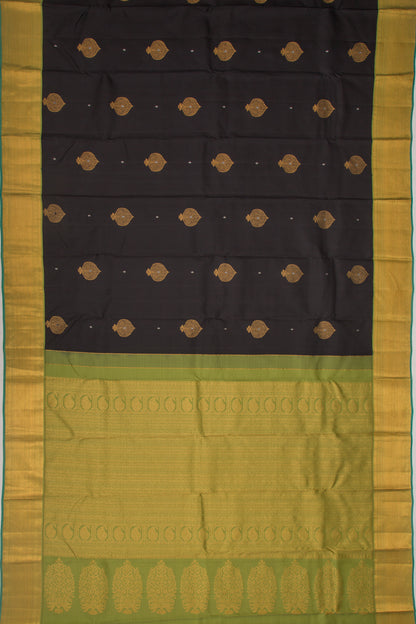 Kanchipuram Silk Butta Black Saree