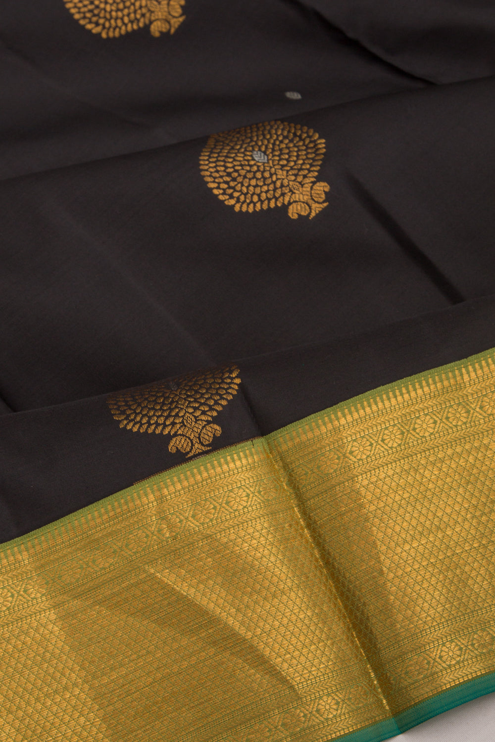 Kanchipuram Silk Butta Black Saree