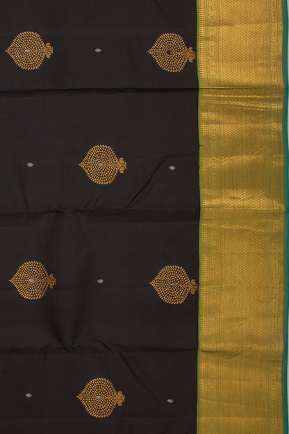Kanchipuram Silk Butta Black Saree