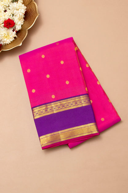 Kanchipuram Silk Butta Pink Saree