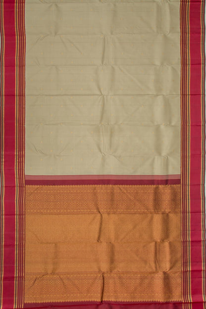 Taranga Kanchi Silk Butta Cream Saree