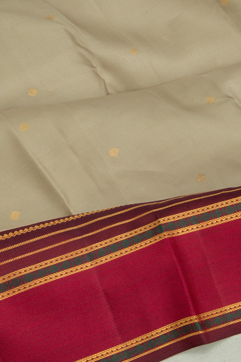 Taranga Kanchi Silk Butta Cream Saree