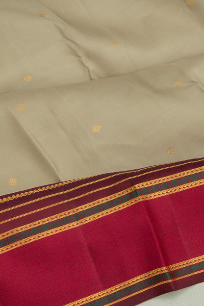 Taranga Kanchi Silk Butta Cream Saree