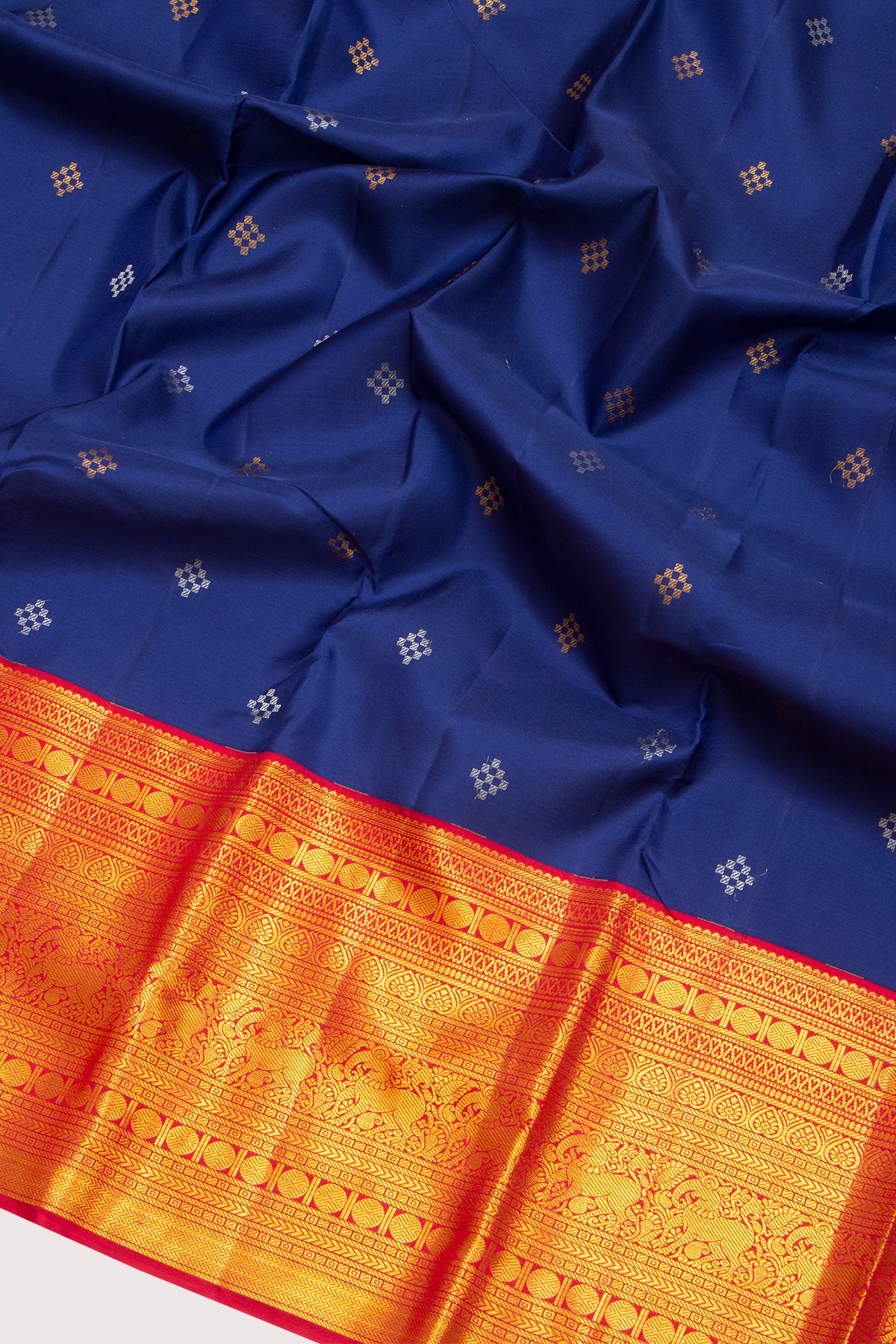 Taranga Kanchi Silk Butta Dark Blue Saree