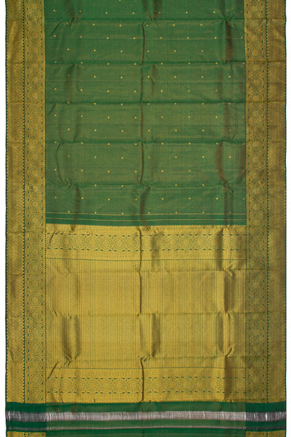 Taranga Kanchi Silk Checks And Butta Green Saree