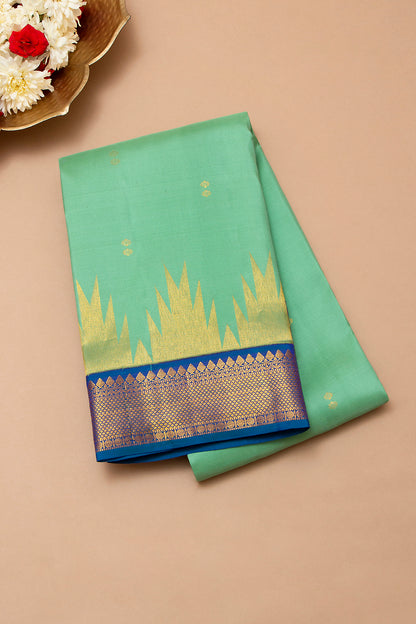 Kanchipuram Silk Butta Green Saree