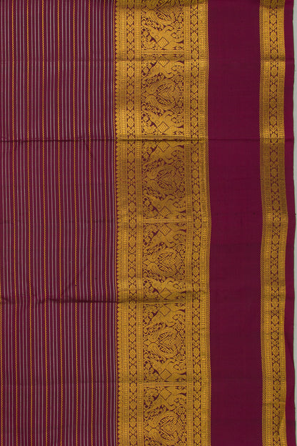 Taranga Kanchi Silk Oosi Lines Purple Saree