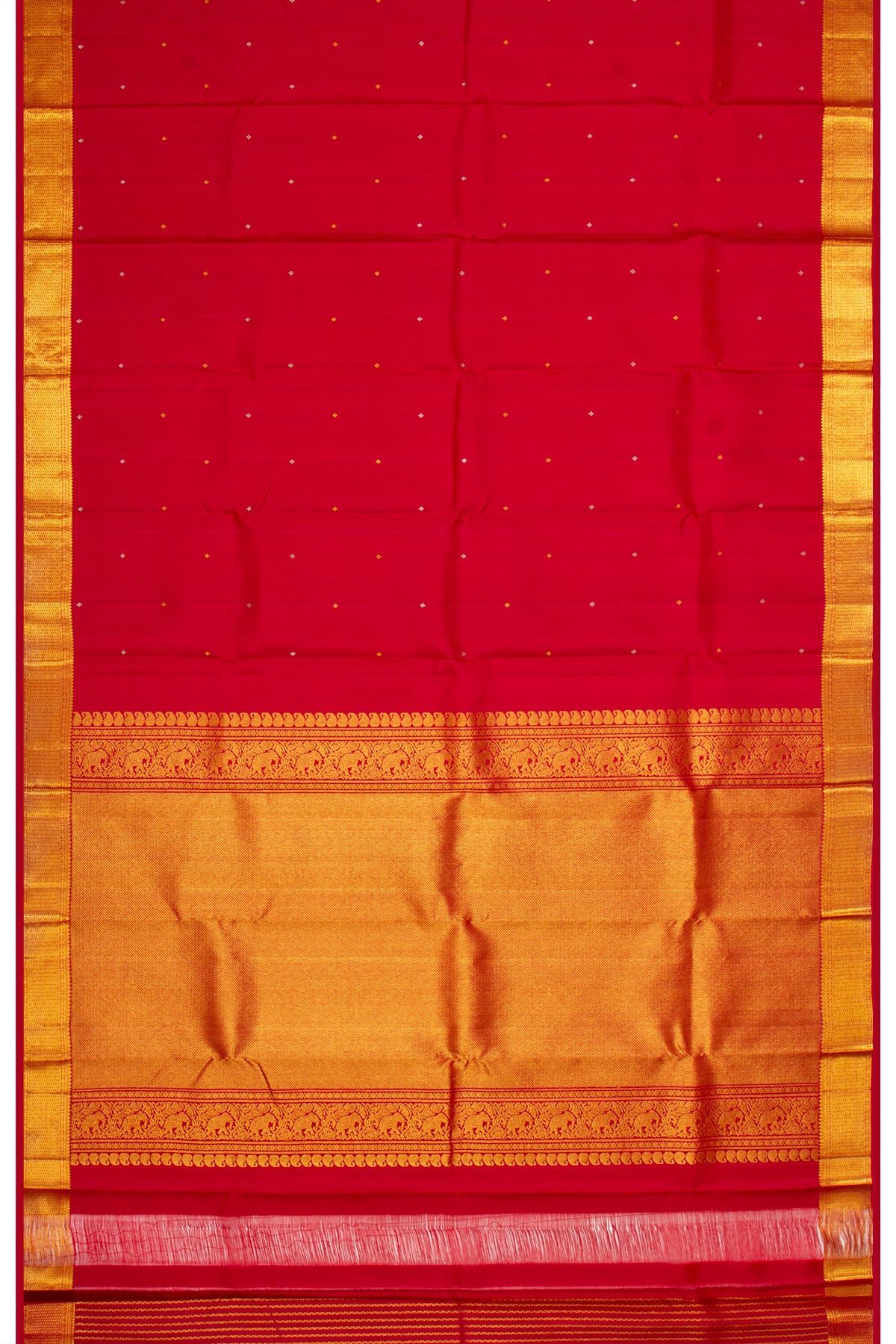 Kanchipuram Silk Butta Red Saree
