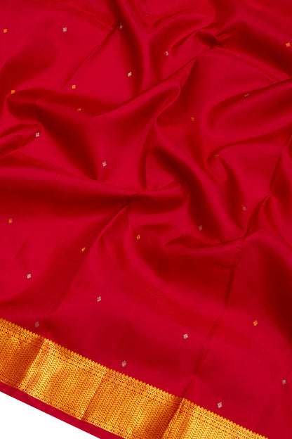 Kanchipuram Silk Butta Red Saree