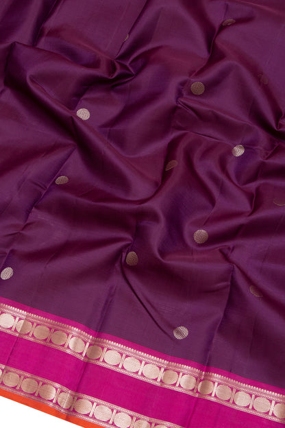 Kanchipuram Silk Butta Purple Saree