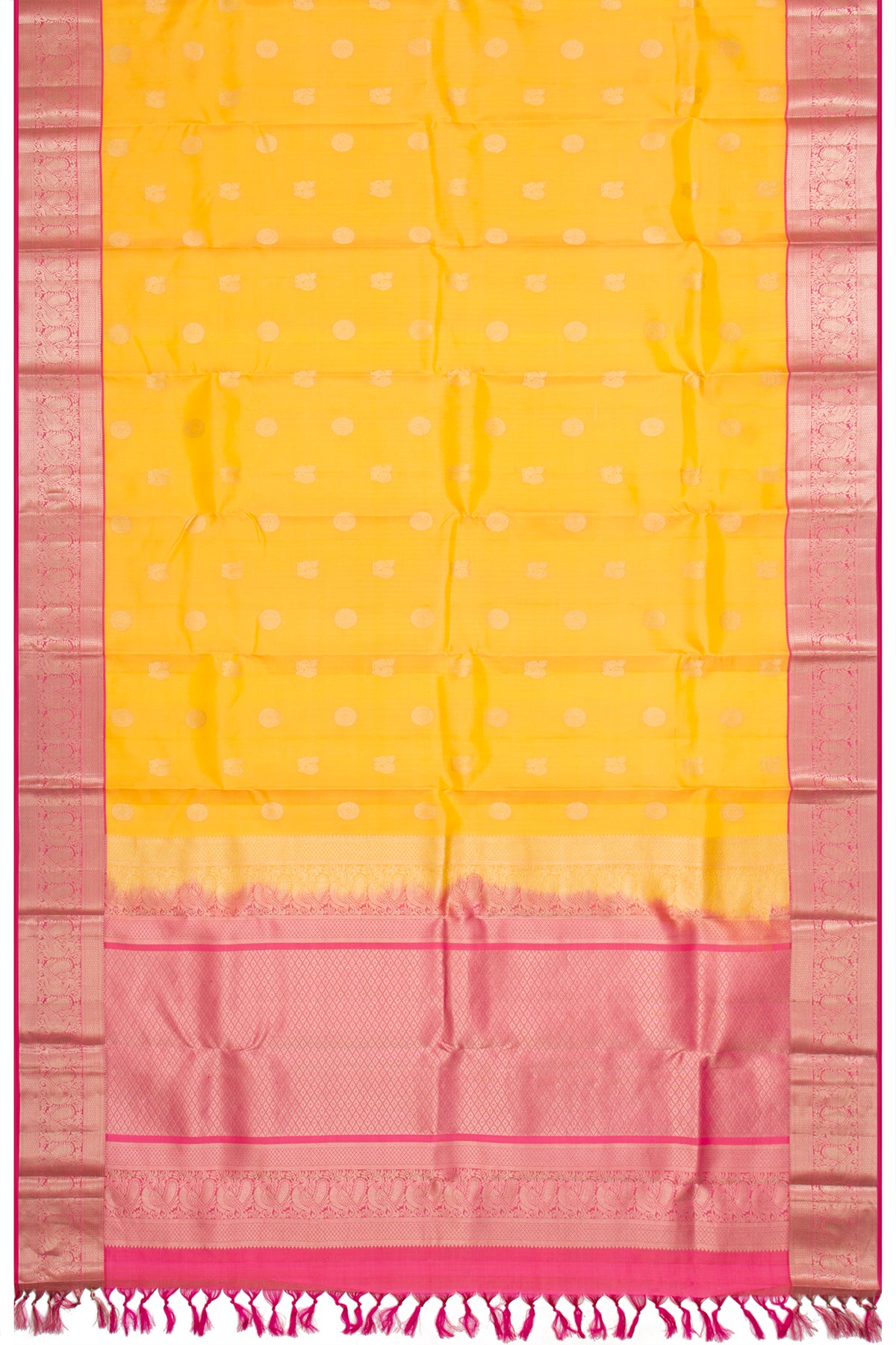 Taranga Kanchi Silk Butta Yellow Saree
