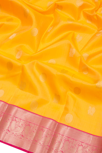 Taranga Kanchi Silk Butta Yellow Saree