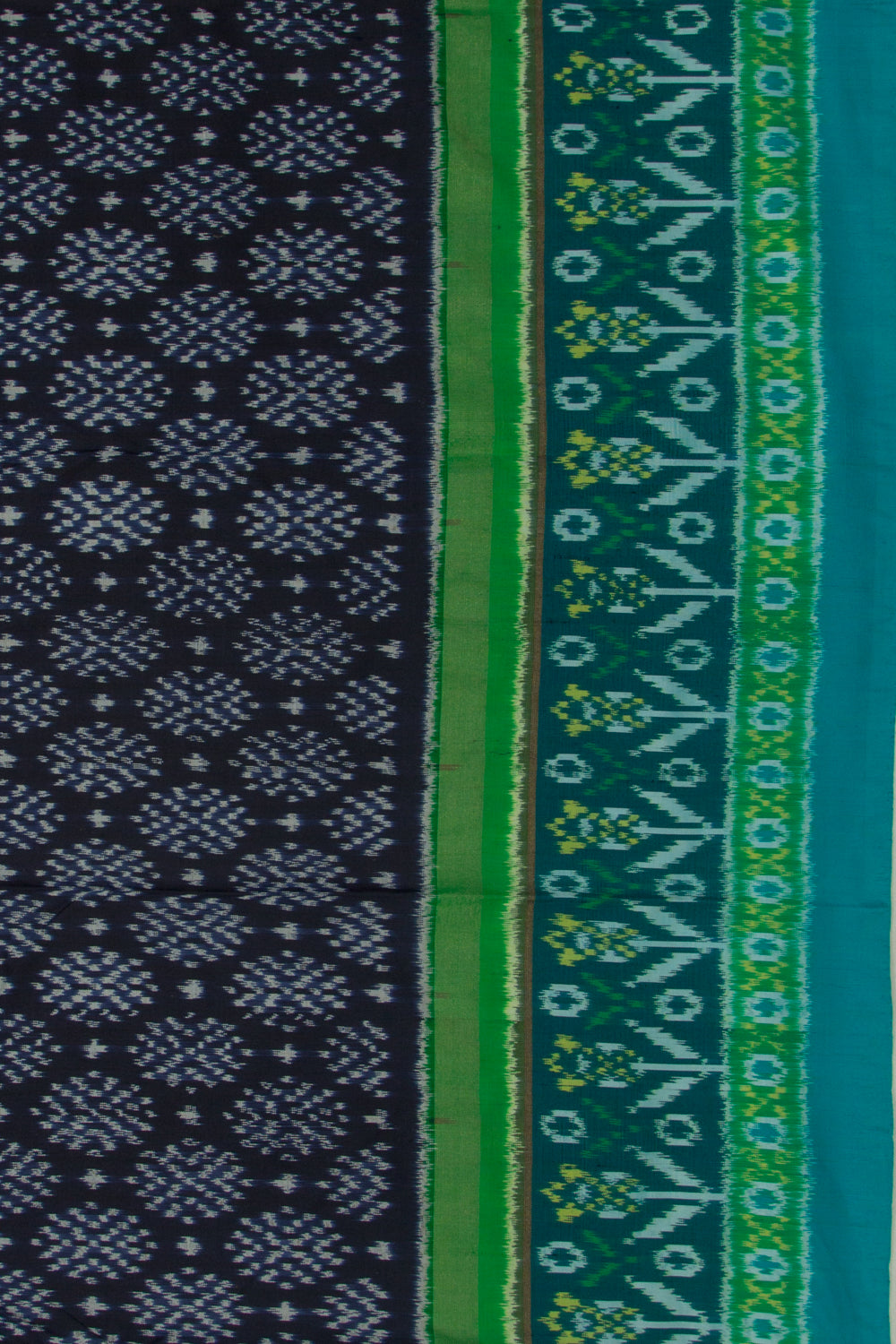 Pochampally Silk Ikat Midnight Blue Saree