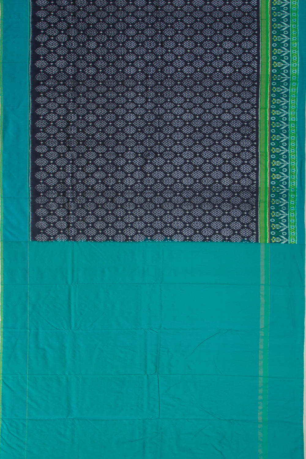 Pochampally Silk Ikat Midnight Blue Saree