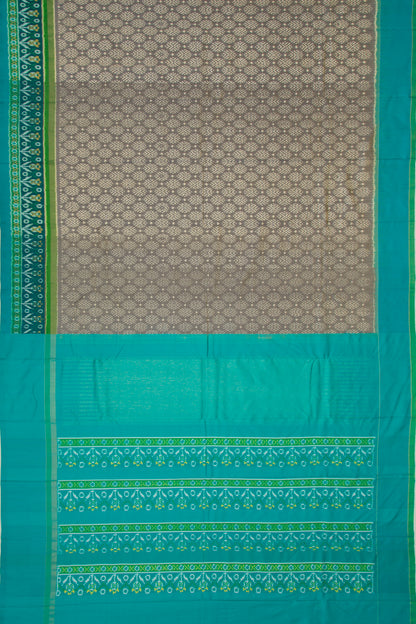 Pochampally Silk Ikat Grey Saree