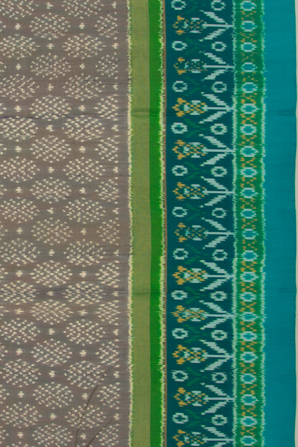 Pochampally Silk Ikat Grey Saree