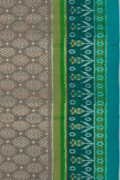 Pochampally Silk Ikat Grey Saree