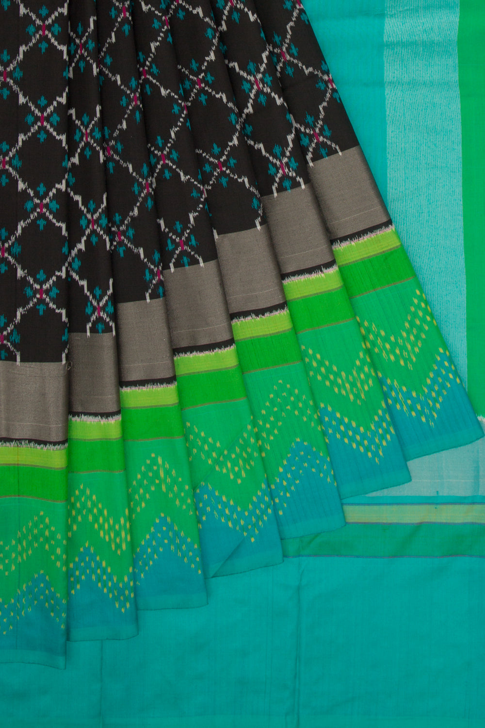 Pochampally Silk Ikat Black Saree