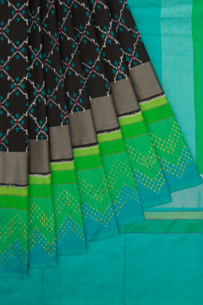 Pochampally Silk Ikat Black Saree