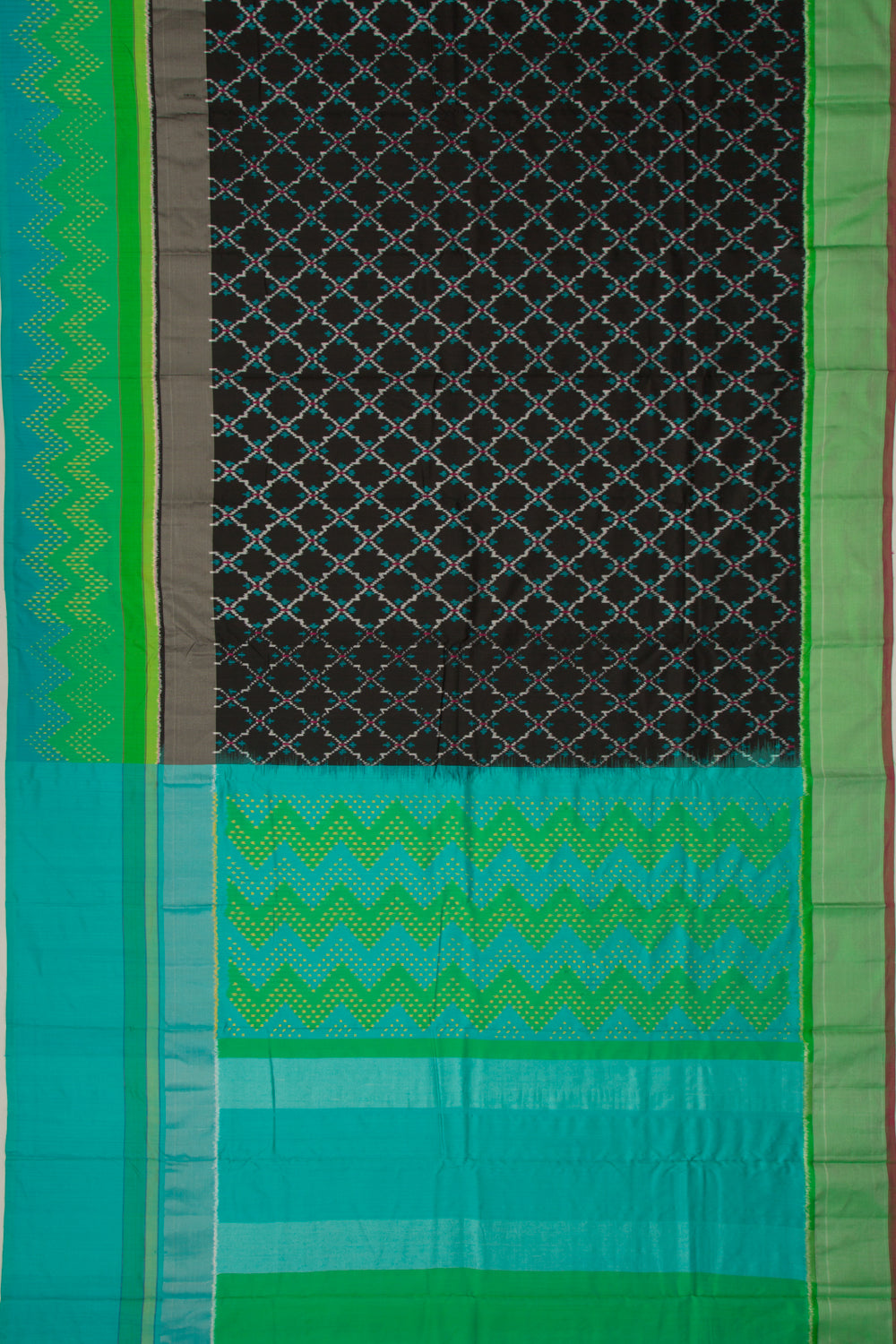 Pochampally Silk Ikat Black Saree
