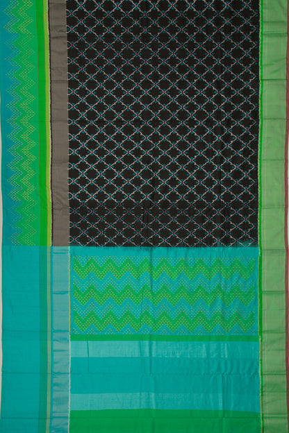 Pochampally Silk Ikat Black Saree