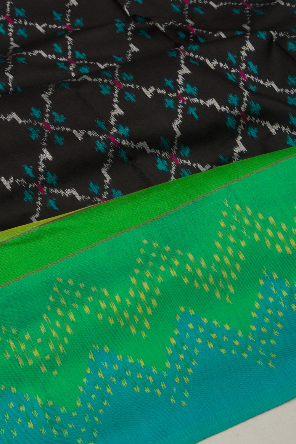 Pochampally Silk Ikat Black Saree
