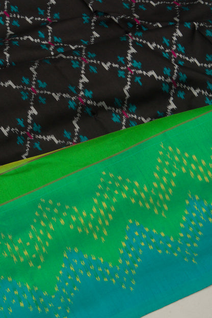 Pochampally Silk Ikat Black Saree