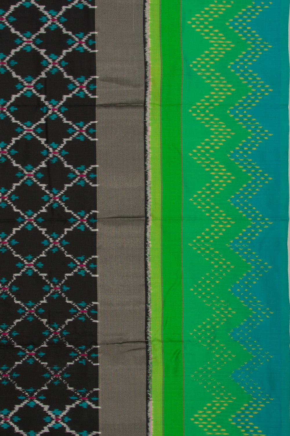 Pochampally Silk Ikat Black Saree