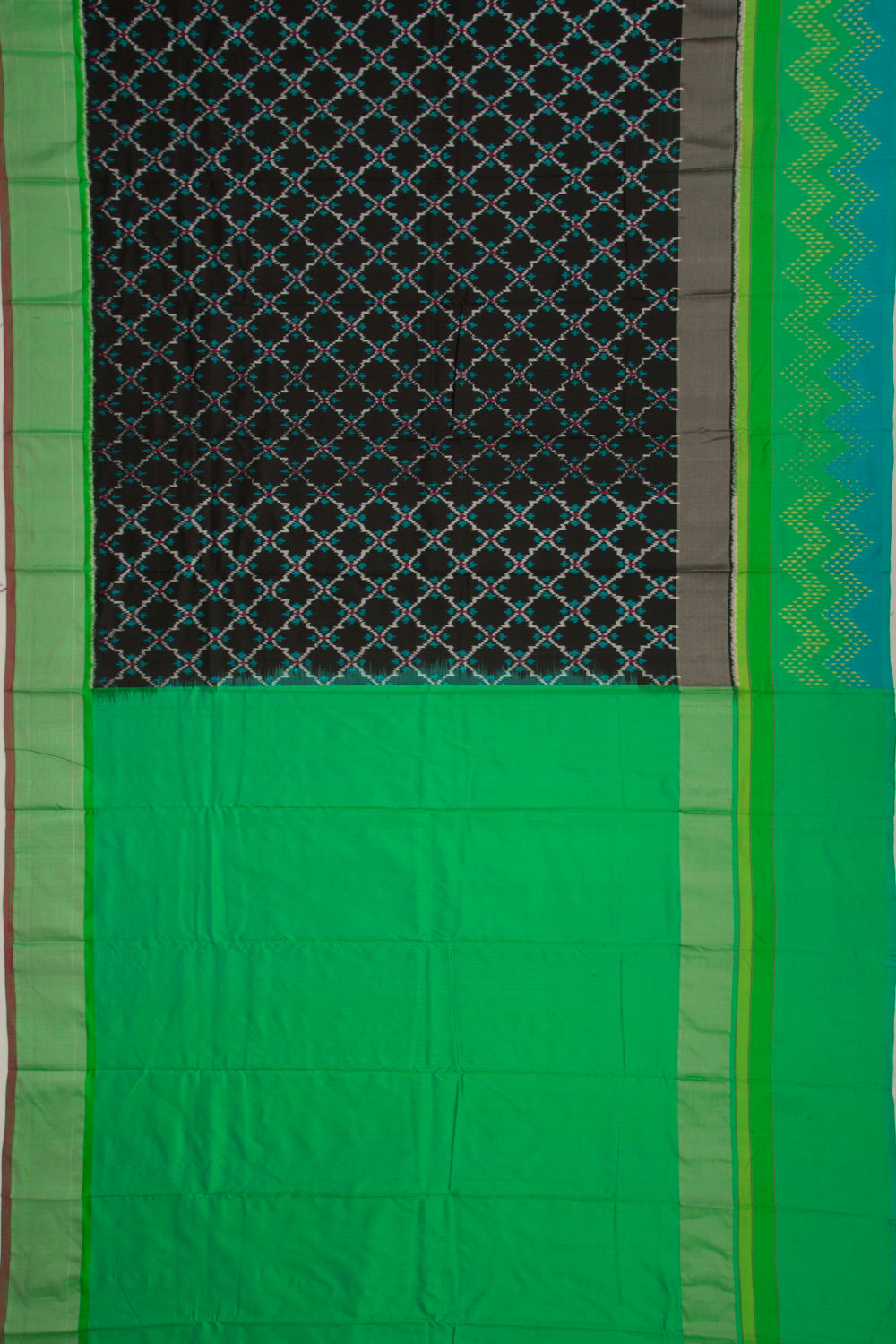 Pochampally Silk Ikat Black Saree