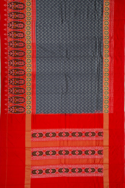 Pochampally Silk Ikat Elephant Grey Saree