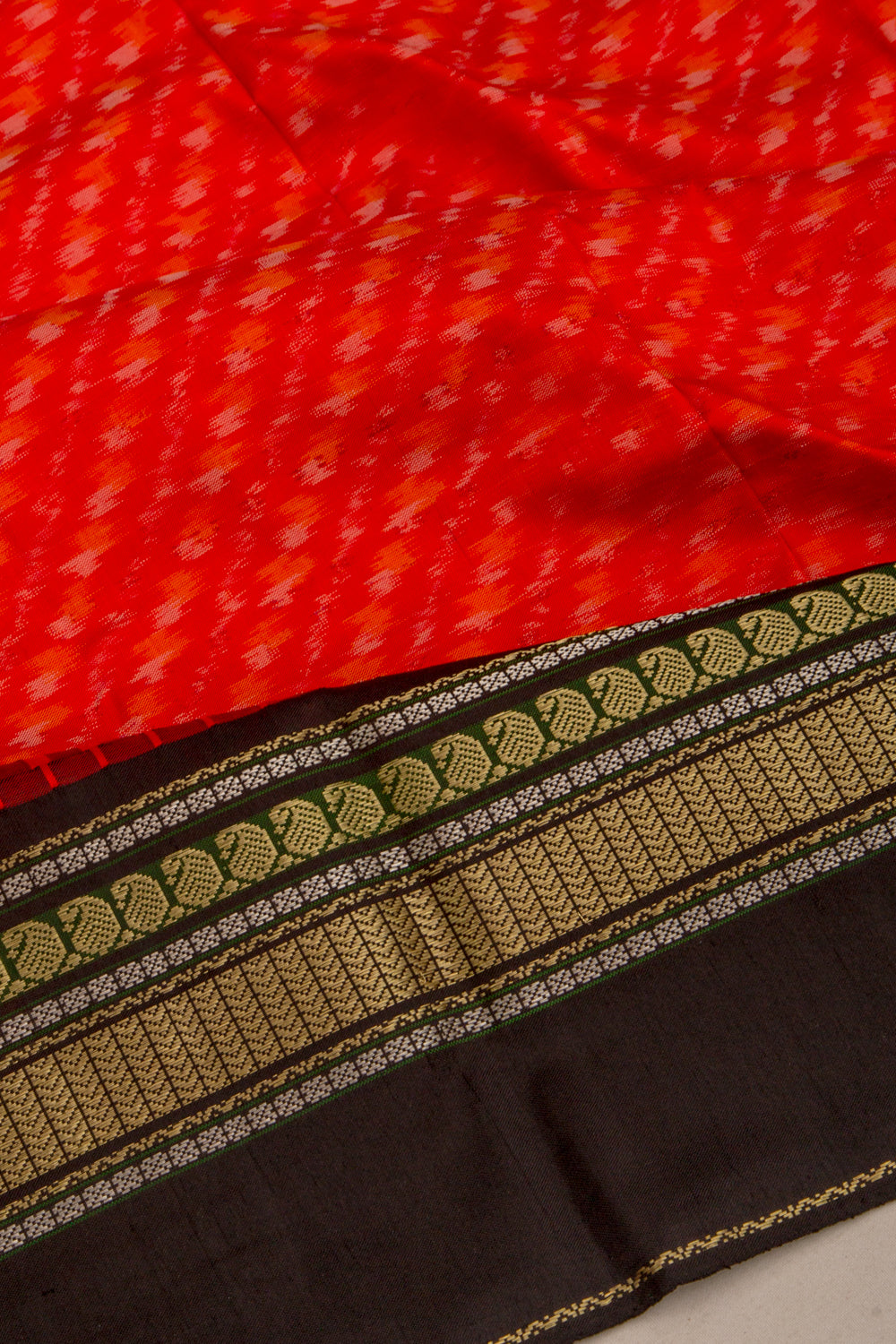 Kanchipuram Silk Ikat Red Saree