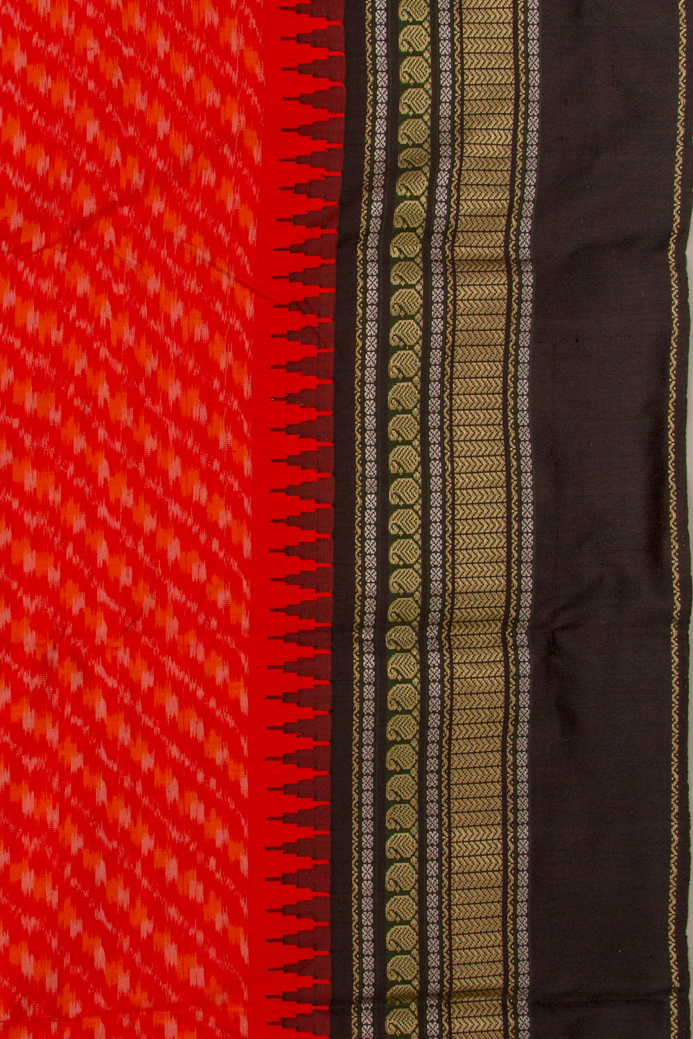 Kanchipuram Silk Ikat Red Saree