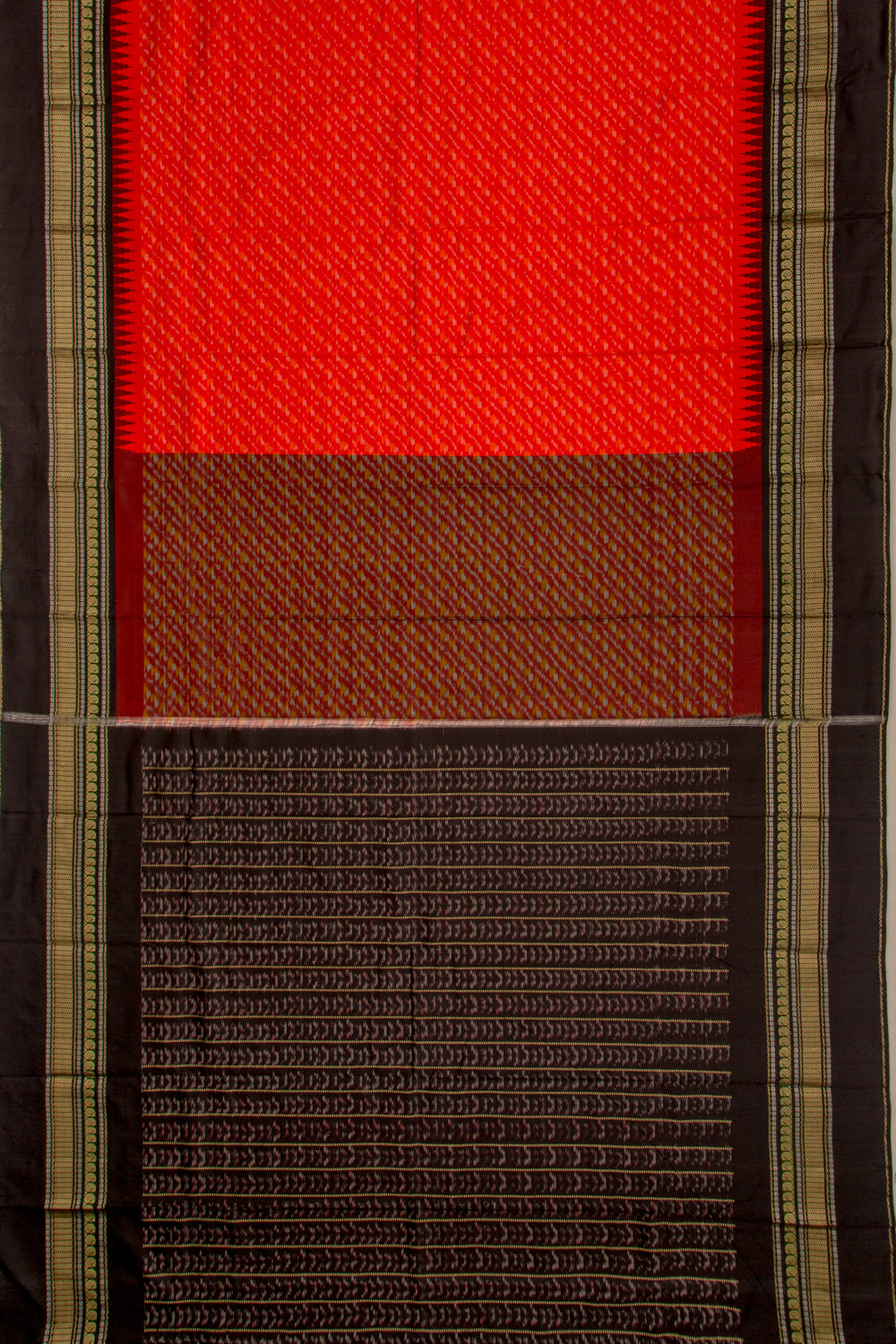 Kanchipuram Silk Ikat Red Saree