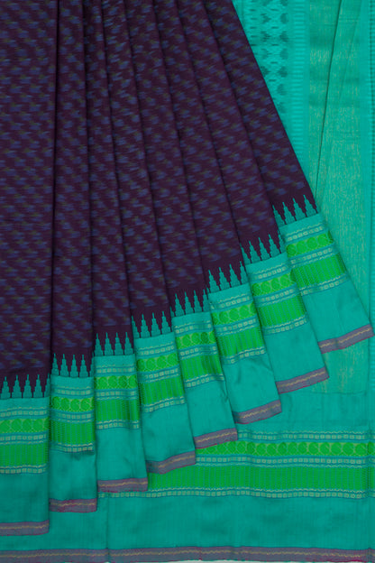 Kanchipuram Silk Ikat Dark Blue Saree