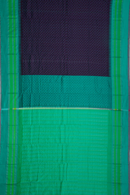 Kanchipuram Silk Ikat Dark Blue Saree