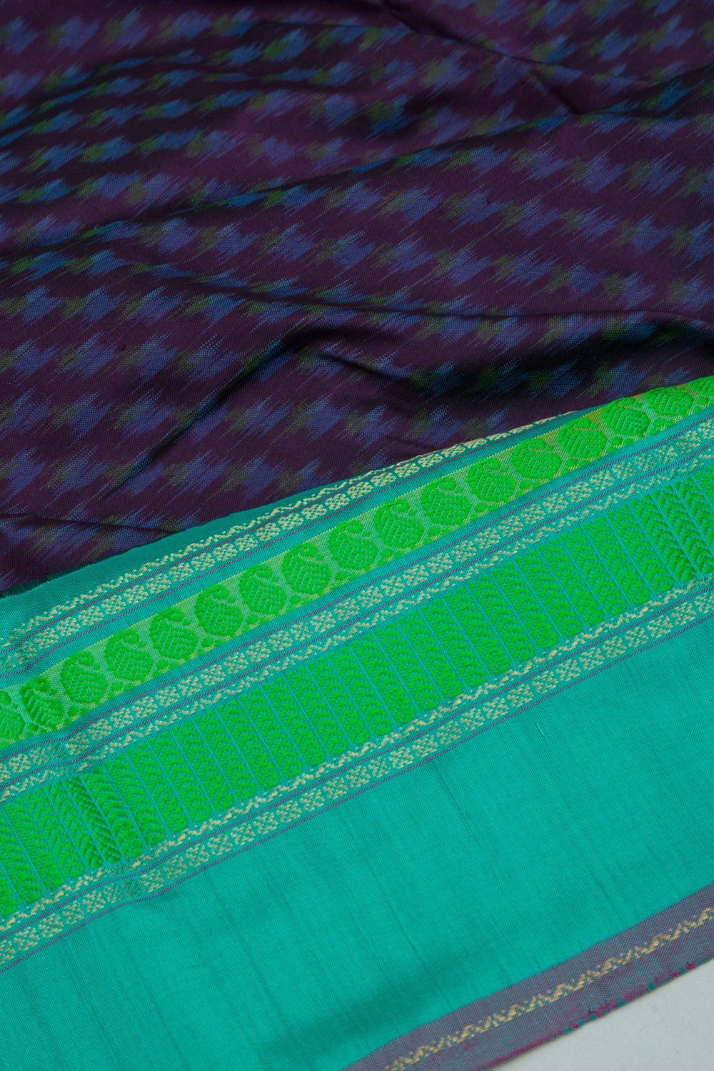 Kanchipuram Silk Ikat Dark Blue Saree