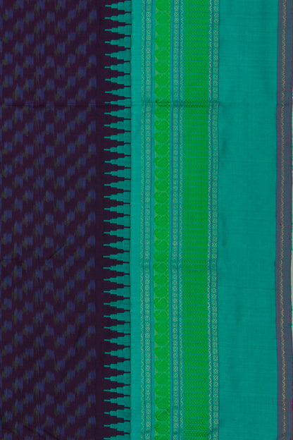 Kanchipuram Silk Ikat Dark Blue Saree