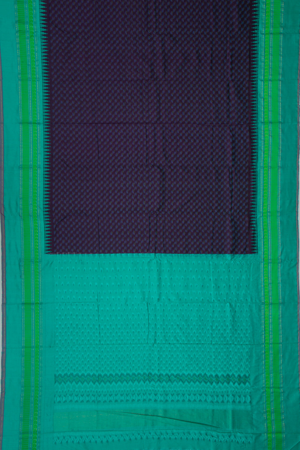 Kanchipuram Silk Ikat Dark Blue Saree