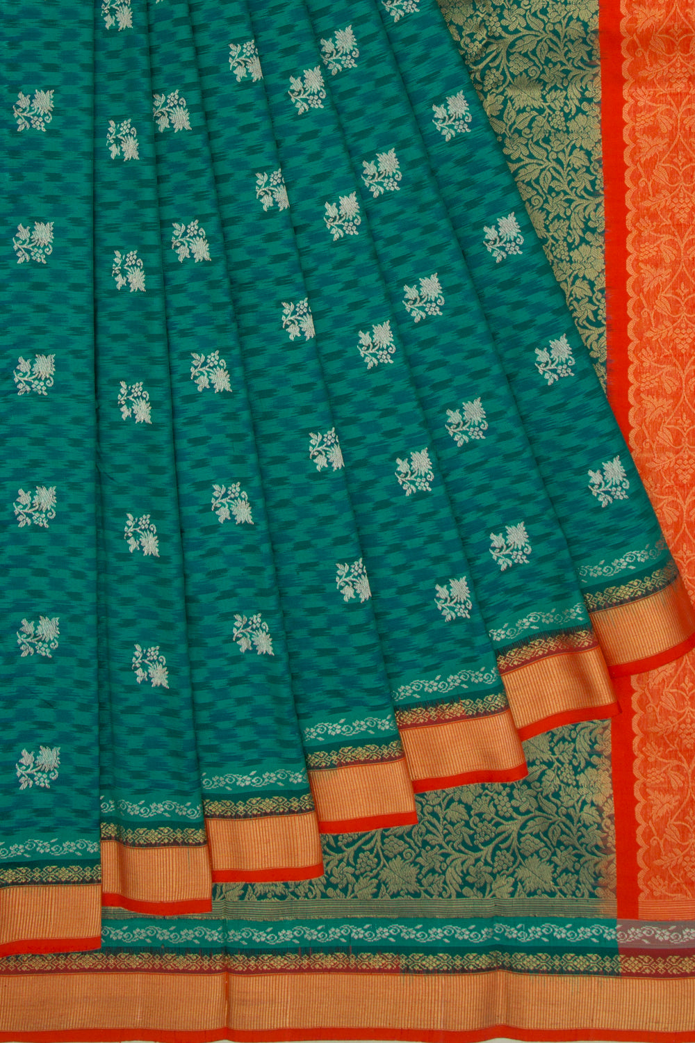 Pochampally Silk Ikat Sea Blue Saree