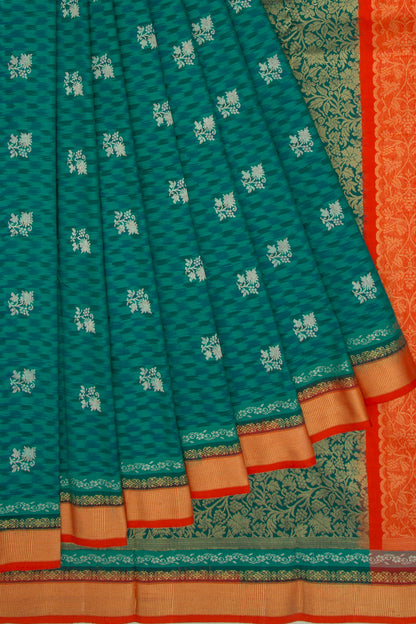 Pochampally Silk Ikat Sea Blue Saree